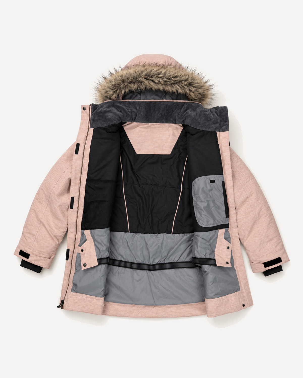 Pink Blush The Sugar Coat II plus size insulated snow jacket, sizes 1X to 6X, interior lining