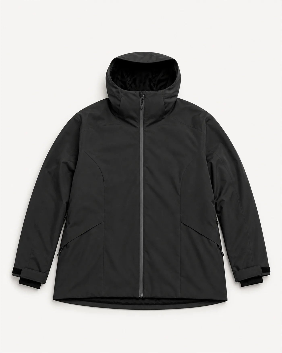 Black The Tempest plus size insulated snow jacket, sizes 1X to 6X, front