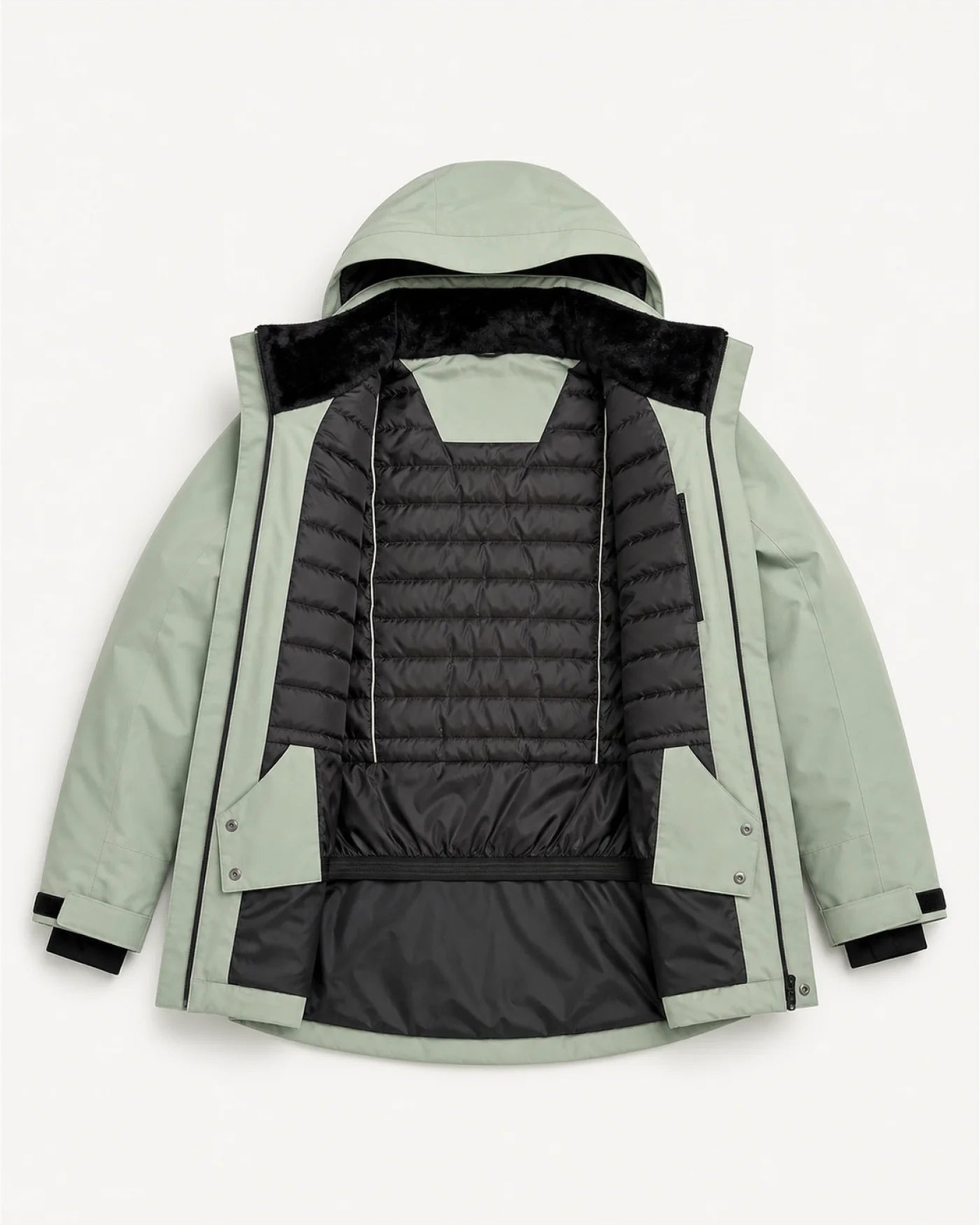 Green Lily The Tempest plus size insulated snow jacket, sizes 1X to 6X, interior