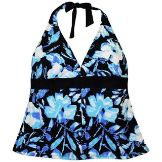 Floral halter tankini top for plus size women from Heat Women’s Swimsuit Collection