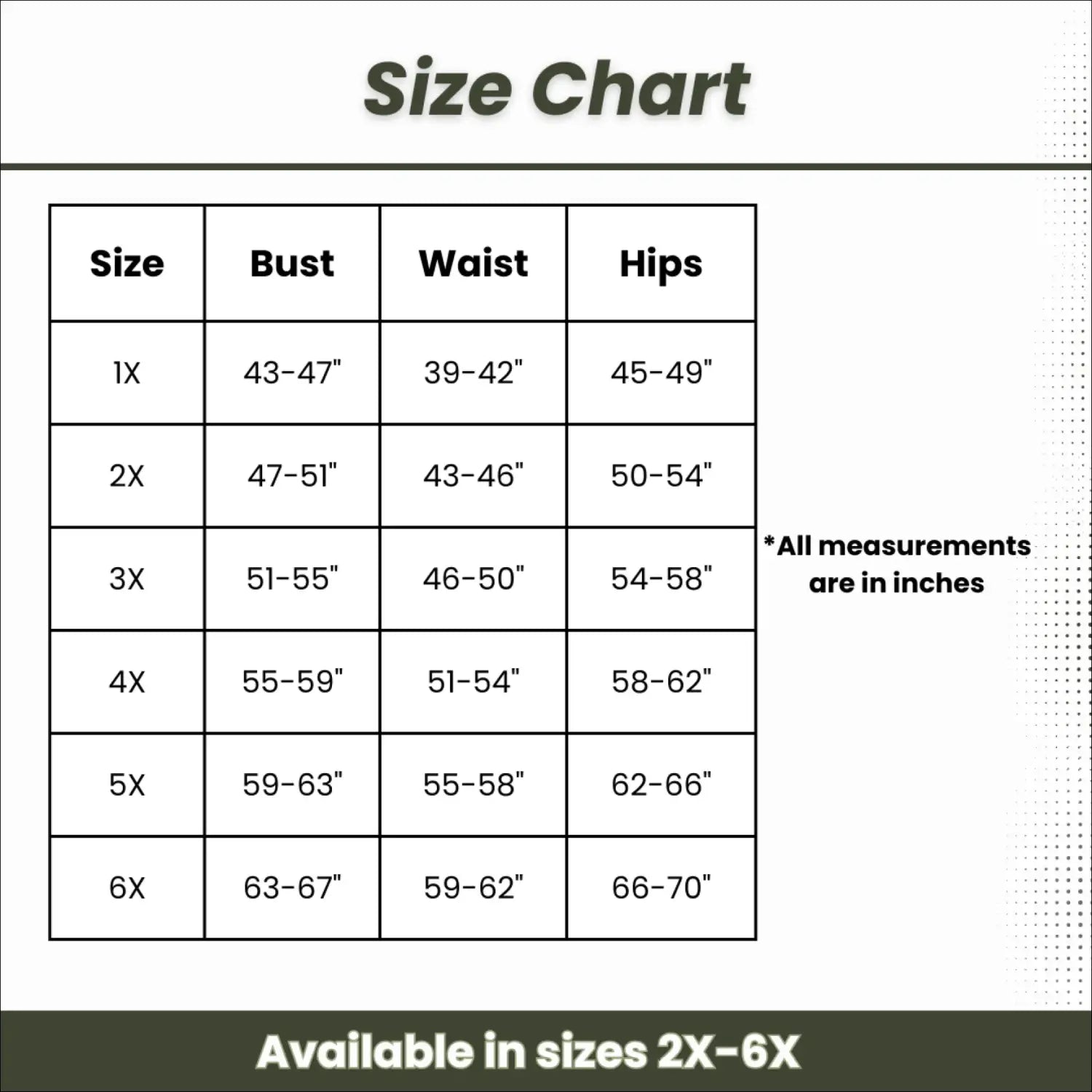 Clothing size chart for Women’s Plus Size 1X-6X Waterproof Rain Jacket Windbreaker Coat Manchester