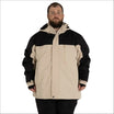 Two-tone insulated men’s winter ski jacket with waterproof design and large hood