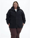 Black Swiss Systems women's plus size 3 in 1 winter jacket, shell, front
