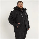 Black winter jacket with hood from Snow Country Outerwear Mens Big Sizes Siberian III