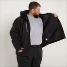Black winter jacket and pants set from Snow Country Outerwear Mens Big Sizes Siberian III line