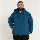 Blue hooded winter jacket from Snow Country Outerwear Mens Big Sizes Siberian III collection