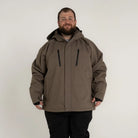 Brown hooded winter jacket from Snow Country Outerwear Mens Big Sizes Siberian III collection