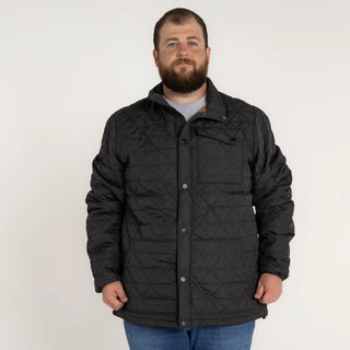 Black quilted Mens Snow Country Outerwear Big 2XL-7XL Signature Mid Jacket Coat