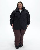 Black Swiss Systems women's plus size 3 in 1 winter jacket, shell, full length