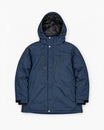 Navy Siberian III insulated soft shell jacket from Snow Country Outerwear Mens Big and Tall, flat lay front, 2XL to 7XL regular and tall