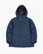 Navy Siberian III insulated soft shell jacket from Snow Country Outerwear Mens Big and Tall, flat lay front, 2XL to 7XL regular and tall