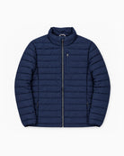 Navy Telluride quilted jacket from Snow Country Outerwear Mens Big and Tall, flat lay front, 2XL to 7XL