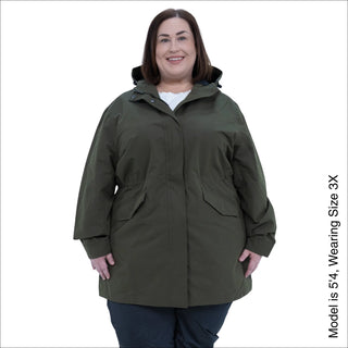 Women's Plus Size Rain Jacket & Trench Coat - The Berwick - Spring & Fall 1X-6X