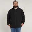 Black zip-up jacket from Men’s Big 3XL-7XL Rain Jacket Light Soft Shell Coat