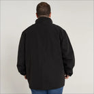 Black jacket from Men’s Big 3XL-7XL Rain Jacket Light Soft Shell Coat Spring Fall