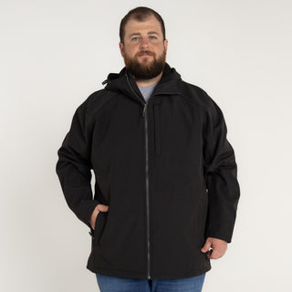 Men’s Big 2XL-7XL Cyclone Stretch Soft Shell Hooded Jacket Coat Outerwear Spring Fall