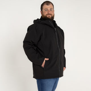 Men’s Big 2XL-7XL Cyclone Stretch Soft Shell Hooded Jacket Coat Outerwear Spring Fall