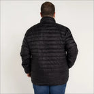 Black puffer jacket for Men’s Big 2XL-7XL packable down coat outerwear in spring and fall