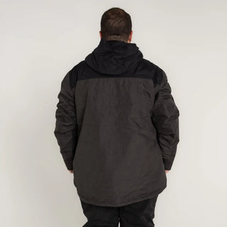 Dark gray and black hooded winter jacket from Snow Country Outerwear for men