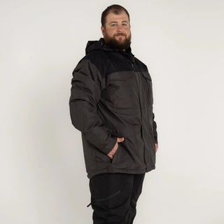 Man wearing Snow Country Men’s M-XL Insulated Winter Ski Snow Jacket in winter outdoor setting