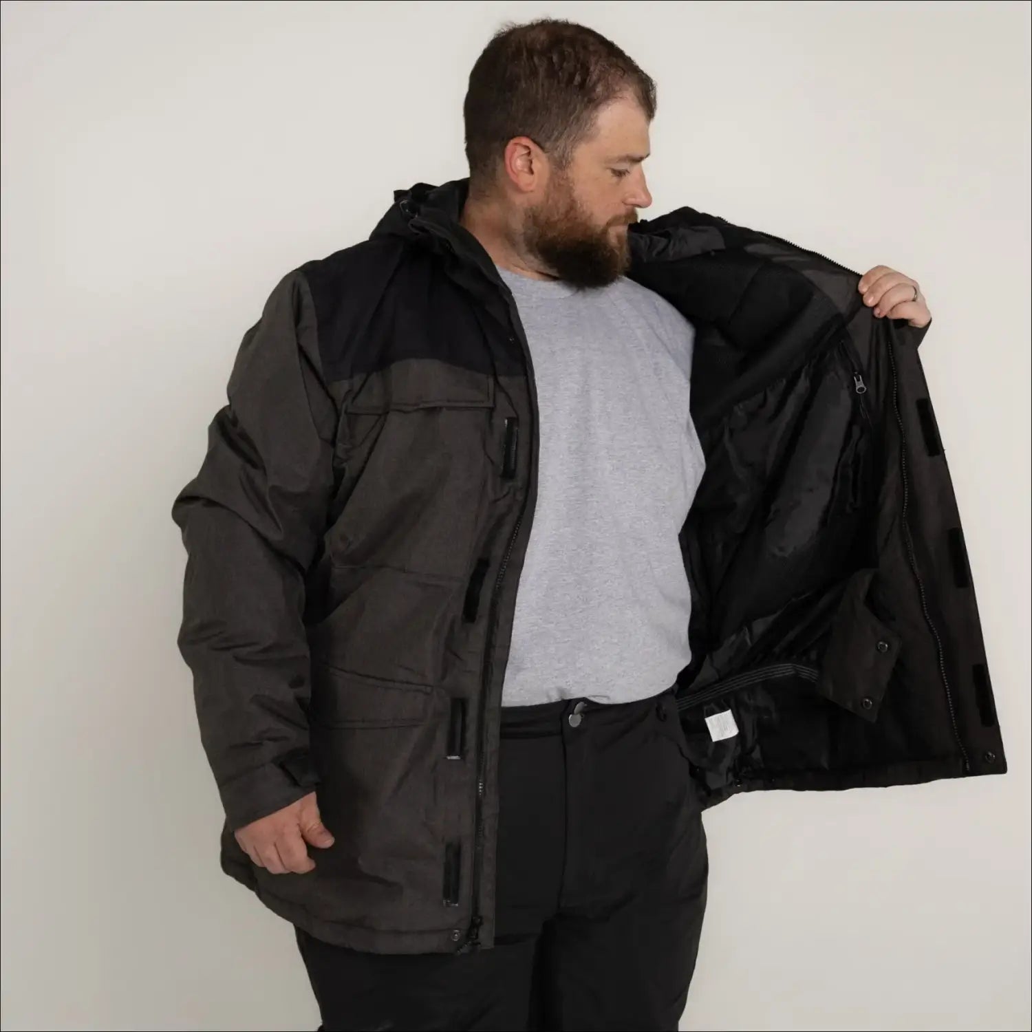 Two-tone winter jacket from Snow Country Outerwear Men’s Big Sizes 2XL-7XL Winter Parka
