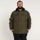 Olive green hooded parka from Snow Country Outerwear in men’s big sizes 2XL to 7XL