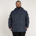 Blue hooded parka from Snow Country Outerwear Men’s insulated winter ski jacket