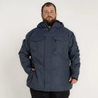 Blue hooded parka from Snow Country Outerwear men’s big sizes winter insulated coat