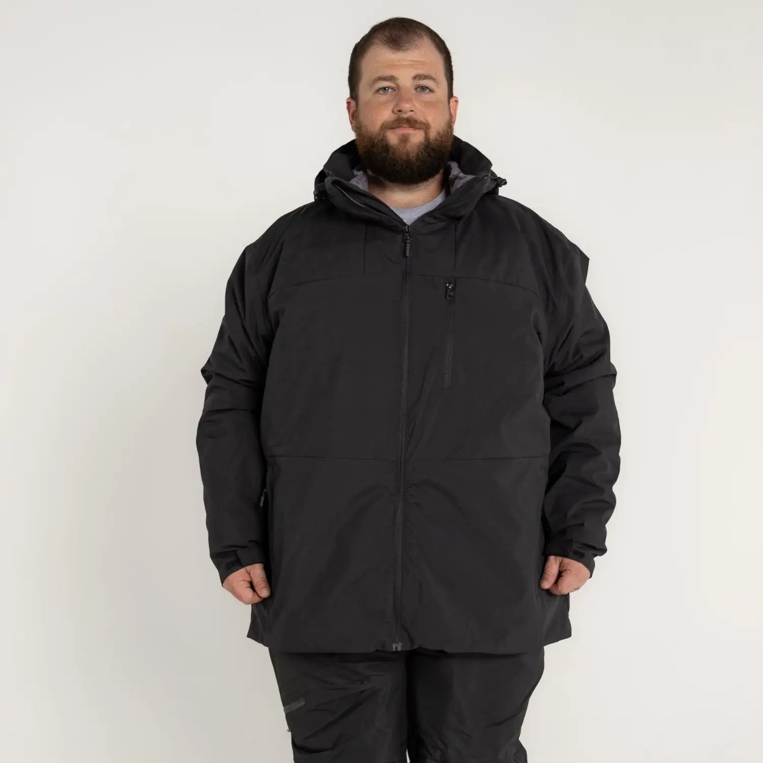 Black hooded winter jacket from Men’s Big 2X-7X 3in1 Winter Ski Snow Jacket Coat Altitude II Snow Country Outerwear