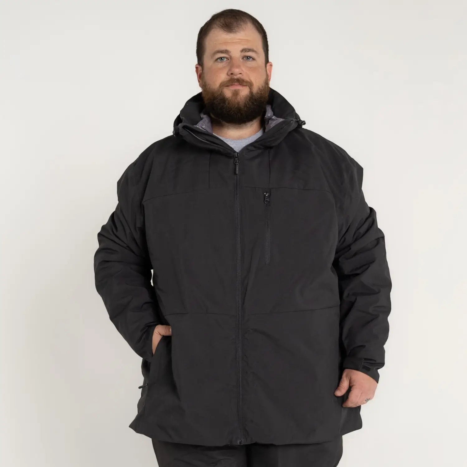 Black hooded winter jacket from Men’s Big 2X-7X 3in1 Winter Ski Snow Jacket Coat Altitude II Snow Country Outerwear