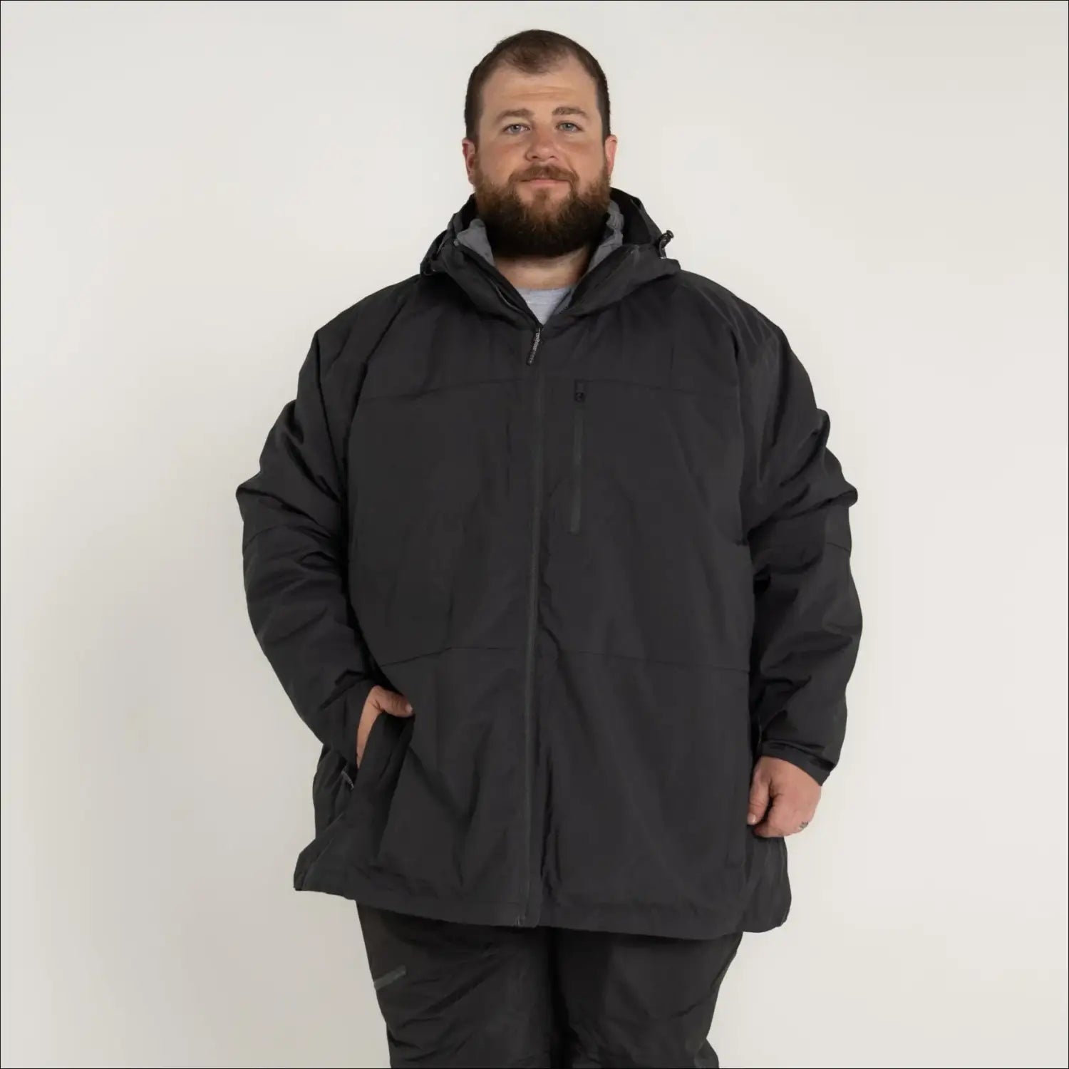 Black hooded winter jacket from Men’s Big 2X-7X 3in1 Winter Ski Snow Jacket Coat Altitude II Snow Country Outerwear