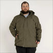 Olive green hooded winter jacket displayed in Snow Country Men’s Insulated Ski Coat