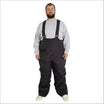 Man wearing black Snow Country Outerwear insulated ski snow bibs with suspenders