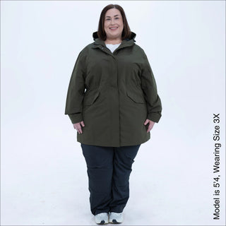 Women's Plus Size Rain Jacket & Trench Coat - The Berwick - Spring & Fall 1X-6X