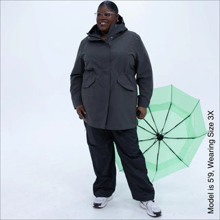 Women's Plus Size Rain Jacket & Trench Coat - The Berwick - Spring & Fall 1X-6X