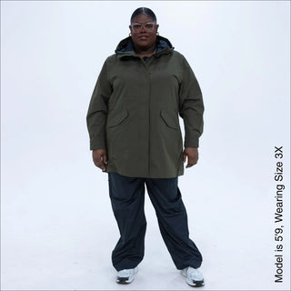Women's Plus Size Rain Jacket & Trench Coat - The Berwick - Spring & Fall 1X-6X