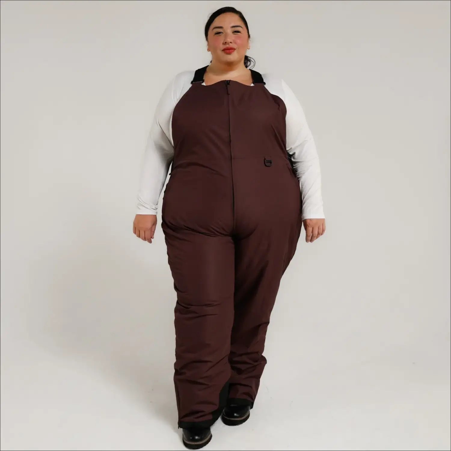Maroon plus-size Snow Country Ski Snow Bibs Vertex Higher Front for women, size 1X-6X