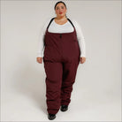 Burgundy snow bib overalls from Snow Country Outerwear Women’s Plus Size Vertex collection