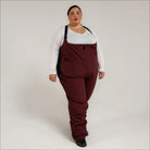 Burgundy Snow Country Women’s Plus Size Vertex Winter Ski Bib Overalls