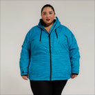 Blue hooded puffer jacket from Womens Plus Size 1X-5X Trust Snowboarding Ski Coat Outerwear