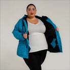 Blue winter jacket displayed in Womens Plus Size 1X-5X Trust Snowboarding Ski Coat Jacket Outerwear