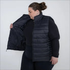 Women’s Plus Size 1X-6X Black Puffer Vest for Stylish Outerwear