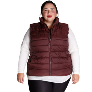 Women's plus size black puffer vest clearance