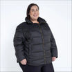 Black puffer jacket from Snow Country Outerwear Women’s Plus Size Lexington synthetic winter coat