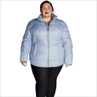 Light blue puffer jacket from Snow Country Outerwear Womens Plus Size Lexington synthetic winter coat