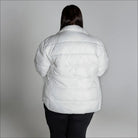 White puffer jacket from Snow Country Outerwear Women’s Plus Size Lexington Synthetic Winter Coat