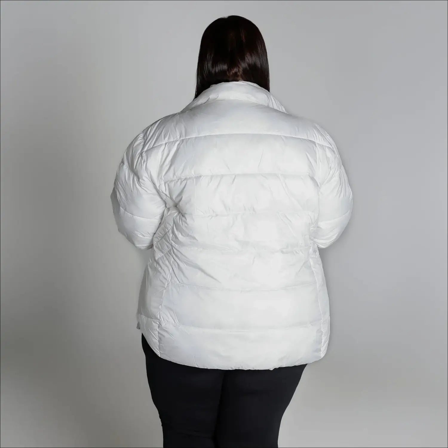 White puffer jacket from Snow Country Outerwear Women’s Plus Size Lexington Synthetic Winter Coat