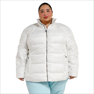 plus size winter coat 1X / White