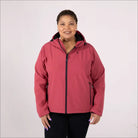 Red hooded jacket from Women’s Plus Size Micro Fleece Soft Shell Jacket Coat