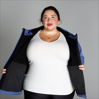 Women’s Plus Size 1X-6X  Micro Fleece Soft Shell  Updated Jacket Coat Spring or Fall Outerwear